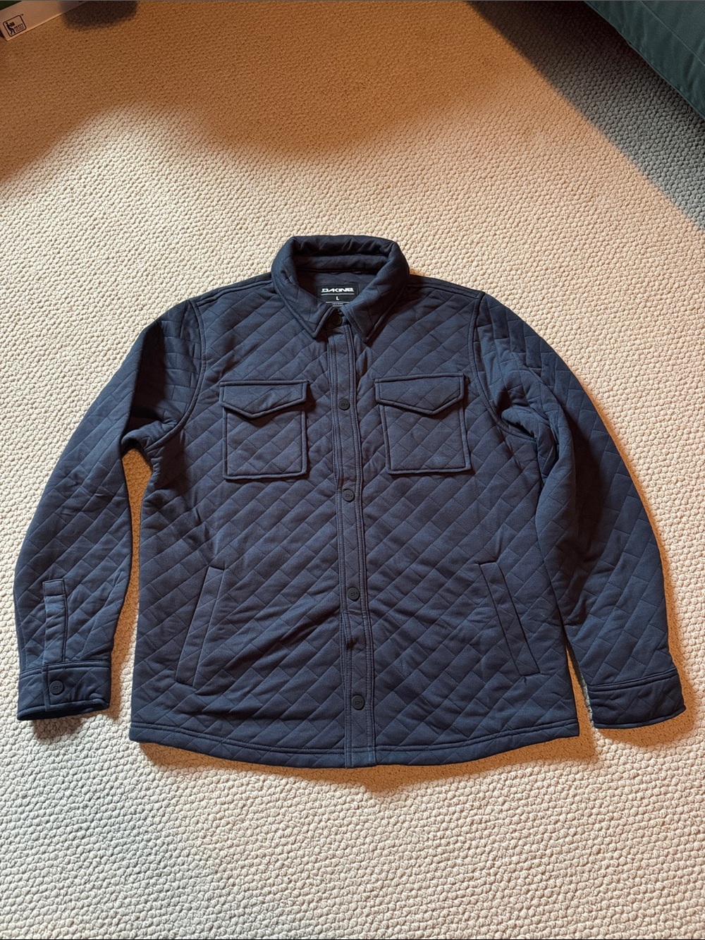 Dakine navy Quilted Shirt Jacket with Chest Pockets—large
